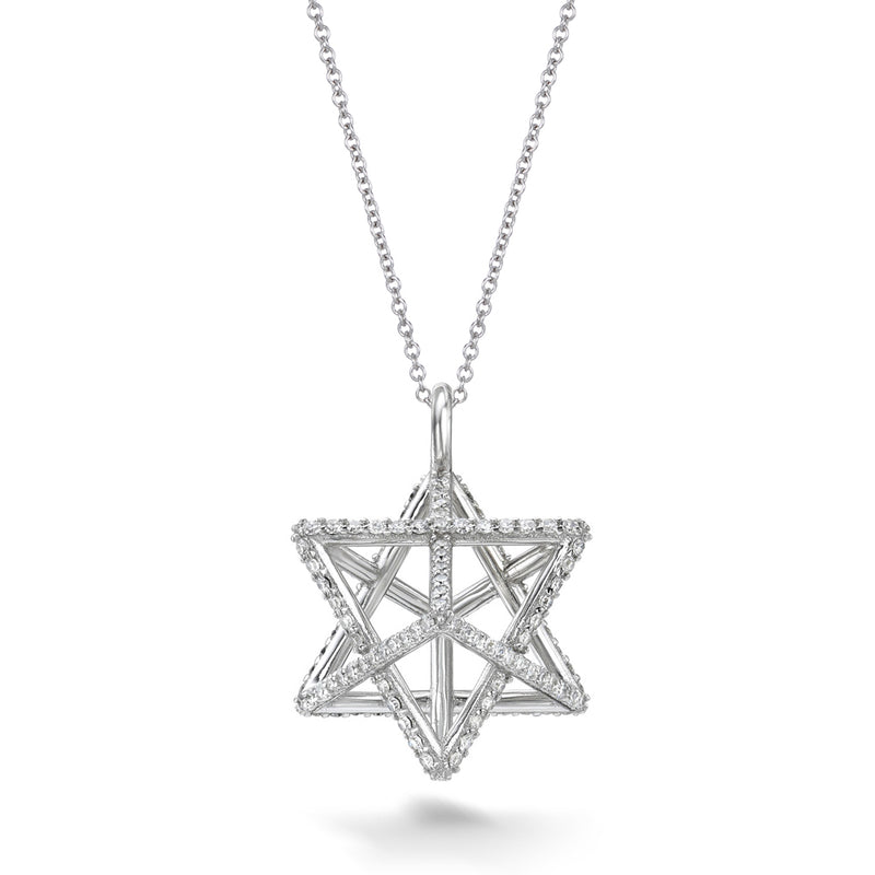 3D David Star Necklace