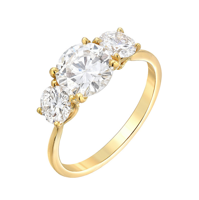 Three Stone Trellis Ring