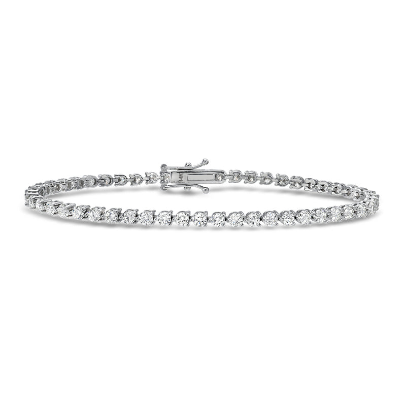 Three Prong Diamond Tennis Bracelet