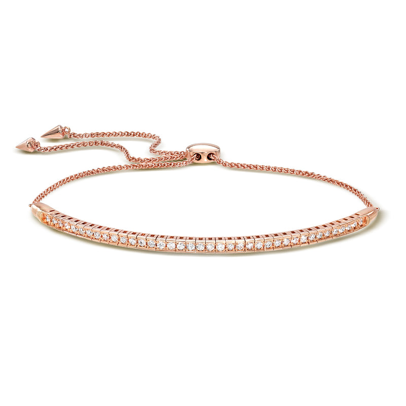 Diamond Channel Bolo Bracelet