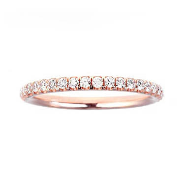 Rose Gold Single Cut Eternity Band