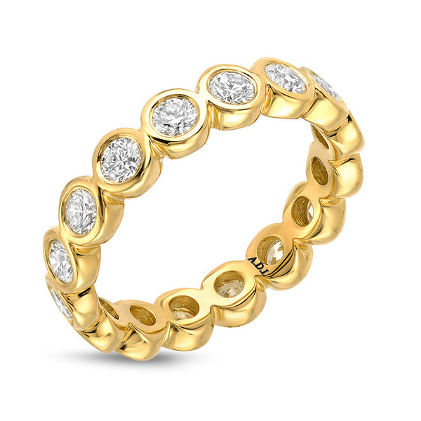 Yellow Gold Infinity Bezel Band