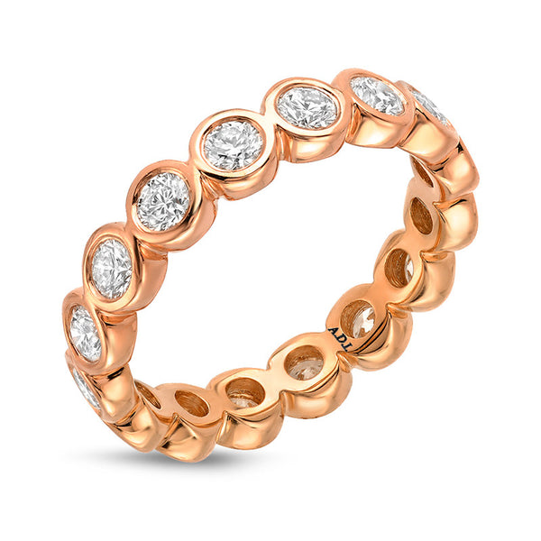 Rose Gold Infinity Bezel Band