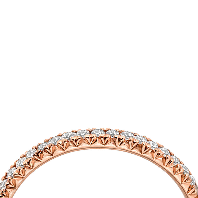 Rose Gold French Pave Eternity Band